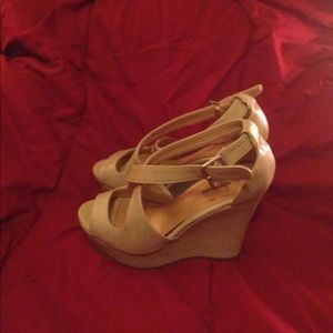 Tan Wedge Sandals
